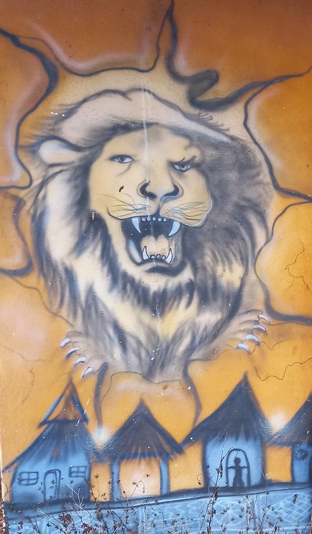 Bamena lion domine le village