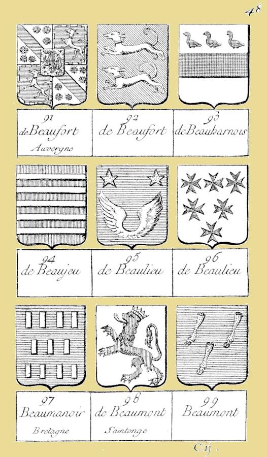 Beaulieu champagne armorial dubuisson 1757