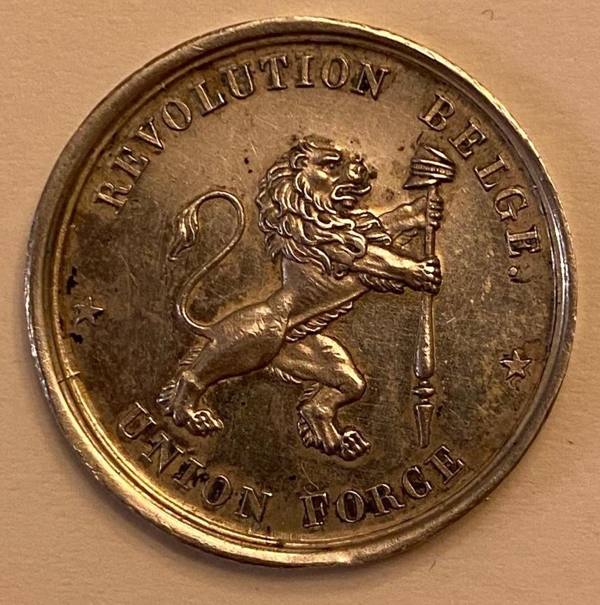 Belgique revolution medaille union force