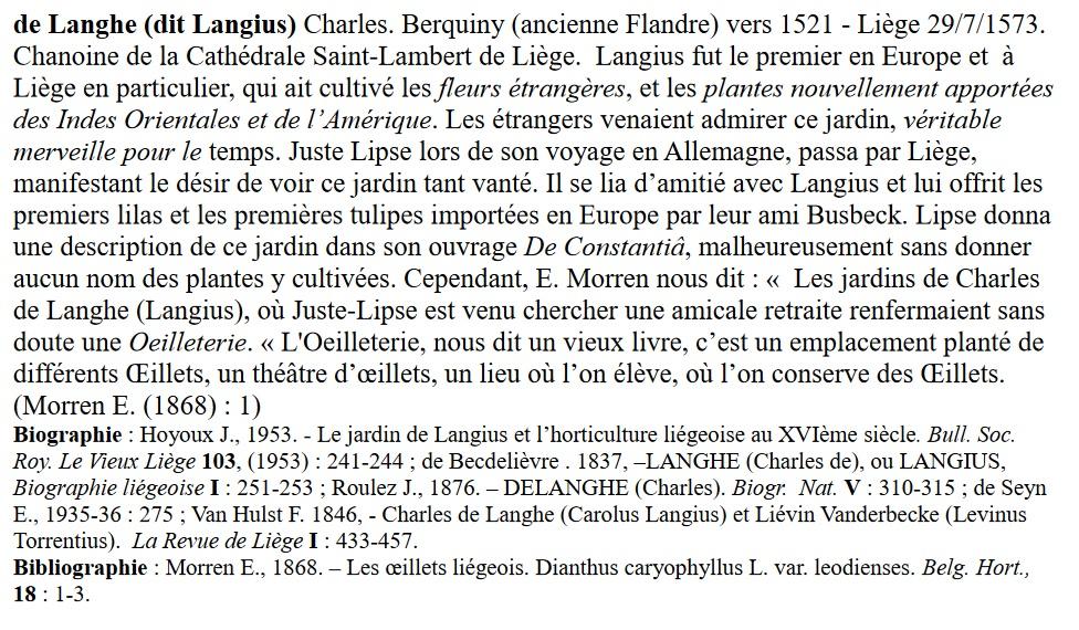 Carolus langius jardin botanique