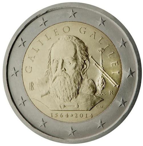 Galileo galilei 1564 2014 piece 2 euros