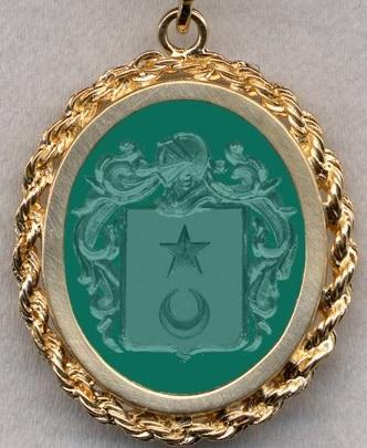 Lange blason bijou vert new york