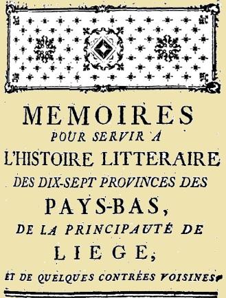 Memoires pour servir a l histoire litteraire lien