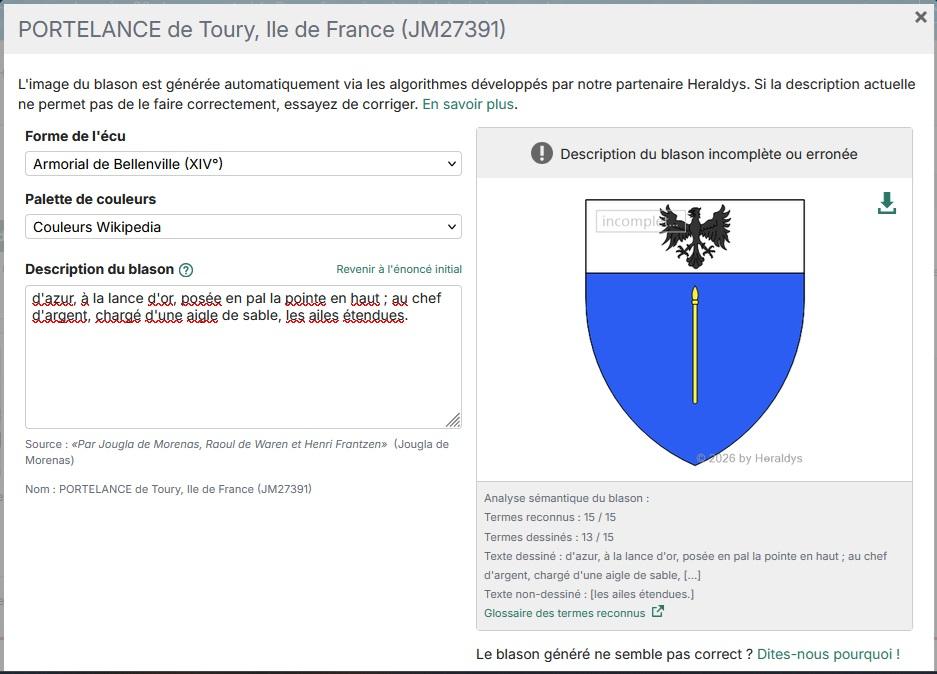 Portelance de toury descript geneanet