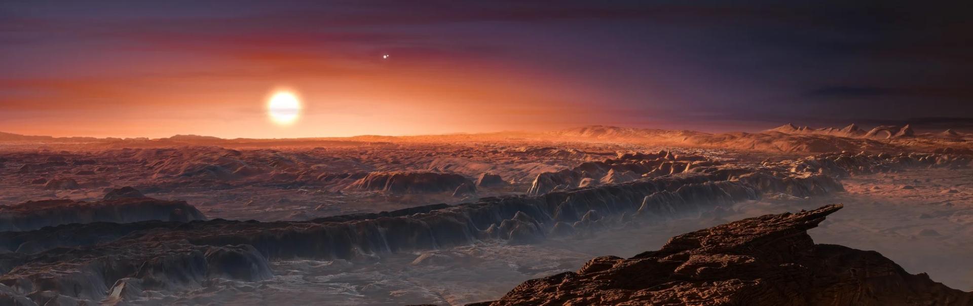 Proxima centauri b vue artistique